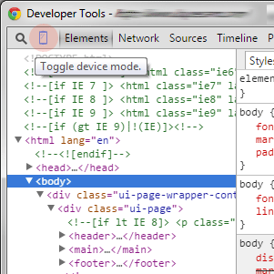 Google Chrome updates "Toggle Device Mode" within developer tools