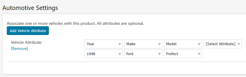 Add Vehicle Attribute