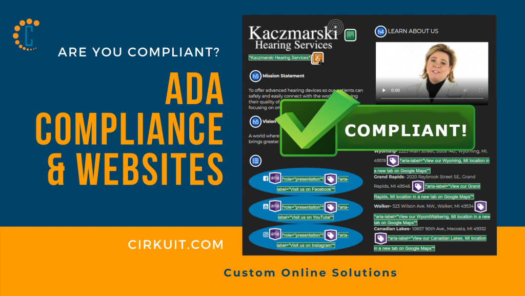 Contact Cirkuit.com regarding ADA Compliance & Websites
