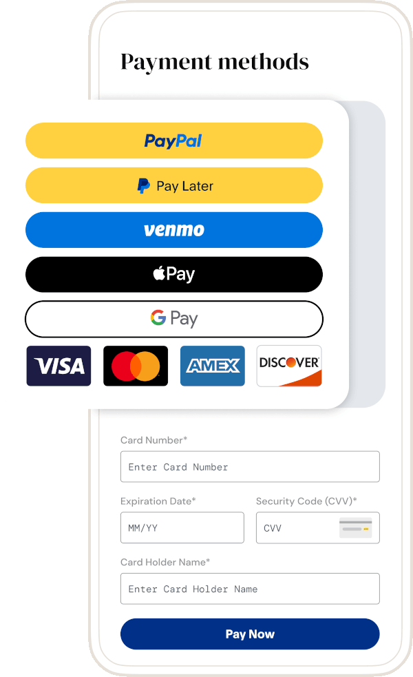 Cirkuit Commerce PayPal Shopping Cart Checkout screen.